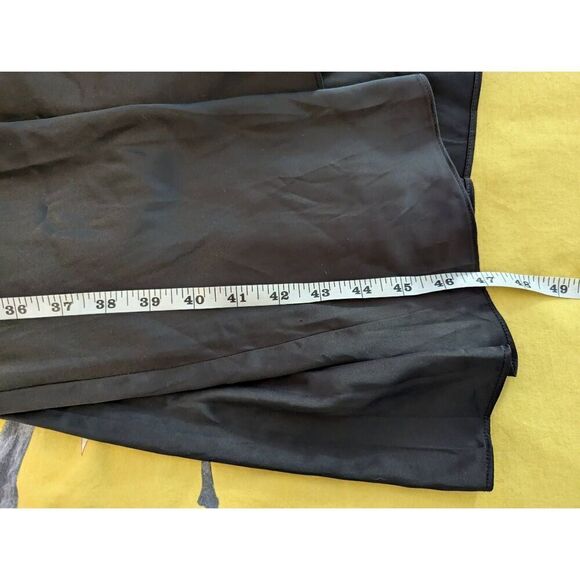 Baltic Born Women’s Medium Black Tie Front Deep Plunge Neck Midi Dress Stretch - Picture 5 of 7